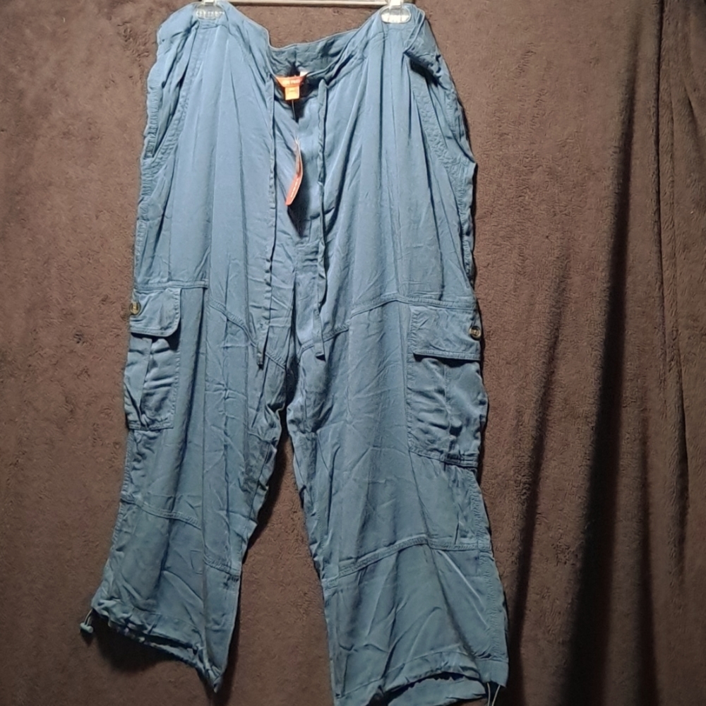 Joe Fresh teal capris size 22 NWT